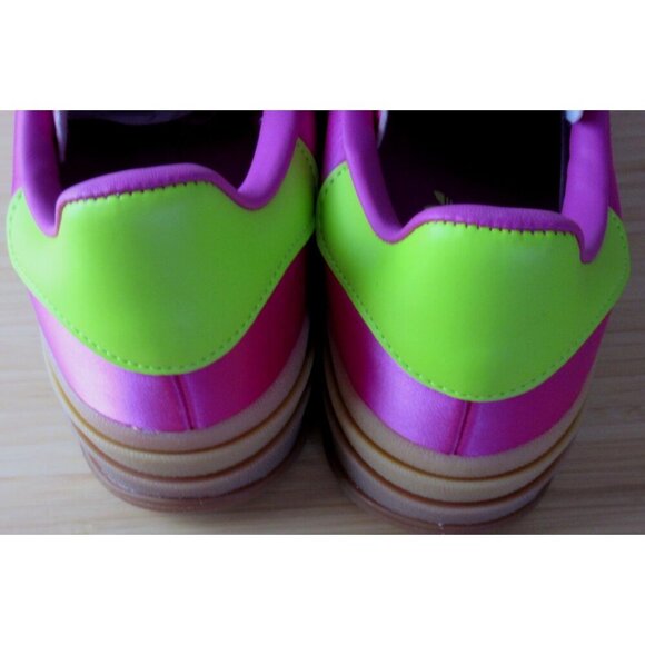 Adidas Women's Gazelle Bold Slime Fuchsia Pink Green Stripe Shoes Sizes NIB - Picture 5 of 5